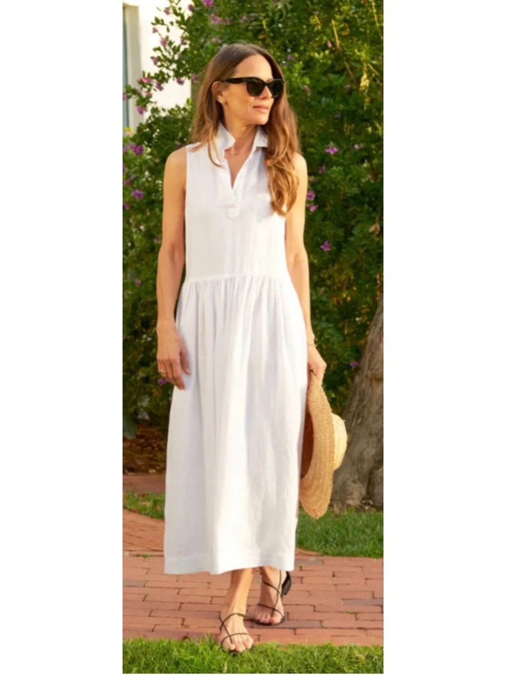 New Frank & Eileen Daphne White Sleeveless Popover Maxi Dress XXS-XS-S-M!